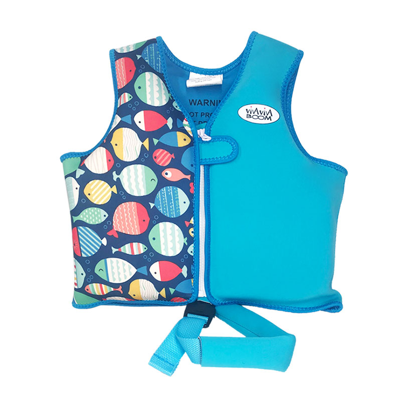 High quality fish print kids life vest neoprene custom logo kids life jacket vest VC001ZY09